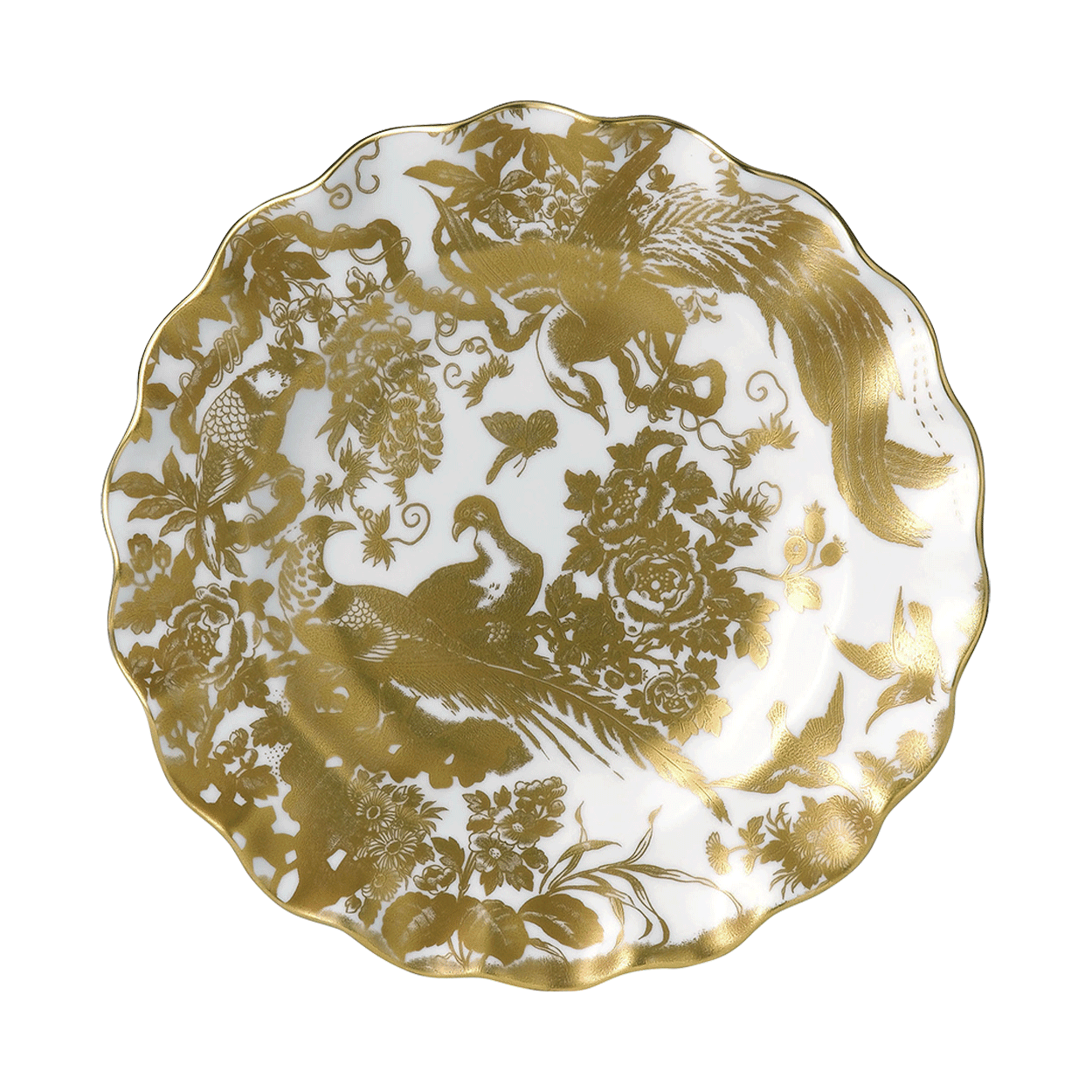 Aves Gold Fluted Dessert Plate (22cm) Product Image