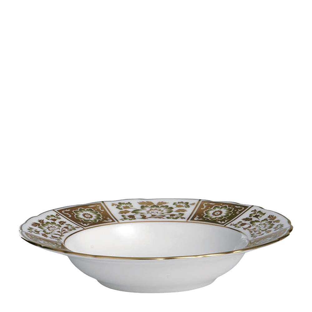Derby Panel Green Rim Soup Bowl (21cm) Product Image