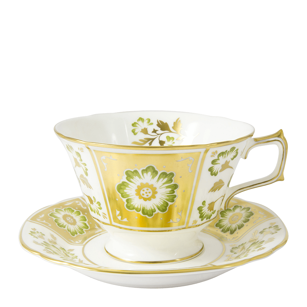 Derby Panel Green Breakfast Cup (340ml) Product Image