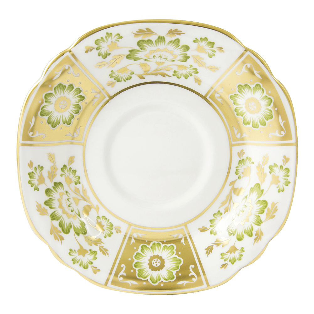Derby Panel Green Breakfast Saucer (16cm) Product Image