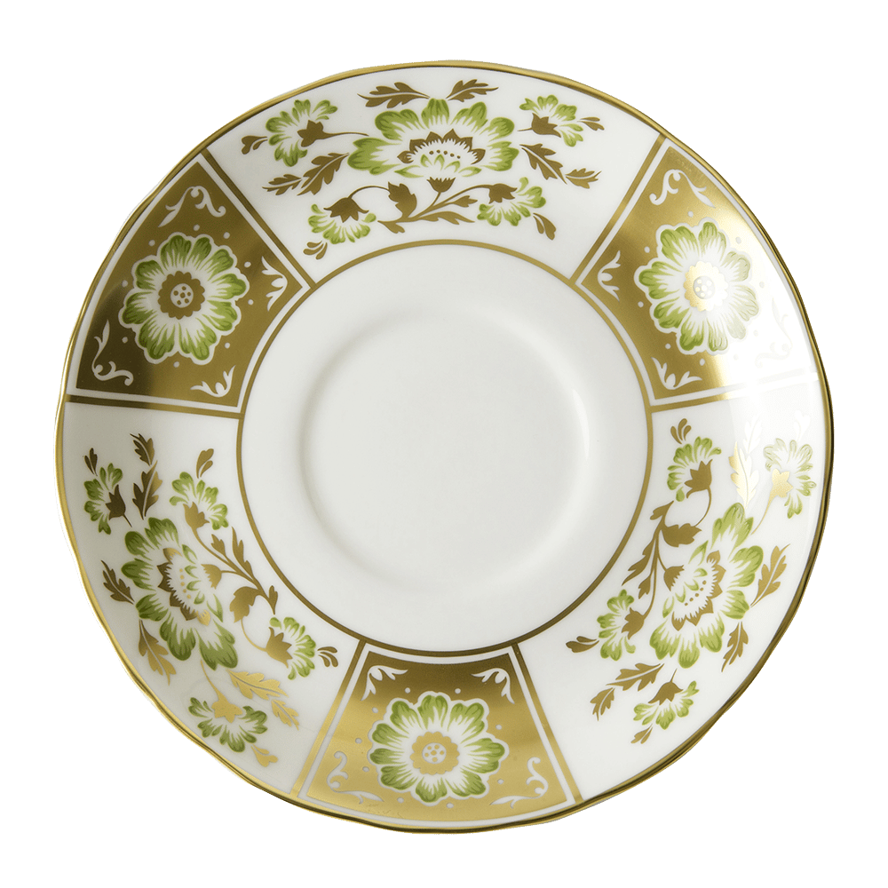 Derby Panel Green Cream Soup Saucer (16cm) Product Image