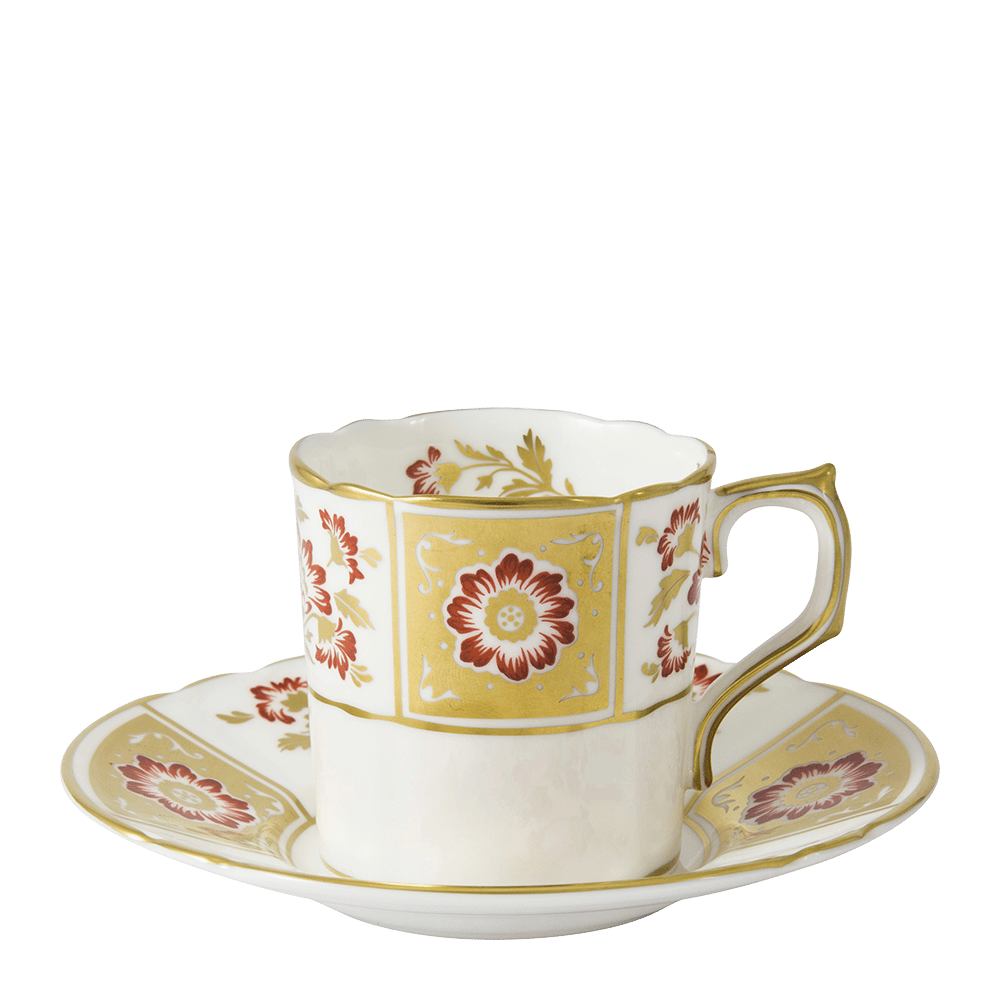 Derby Panel Red Coffee Cup (140ml) Product Image