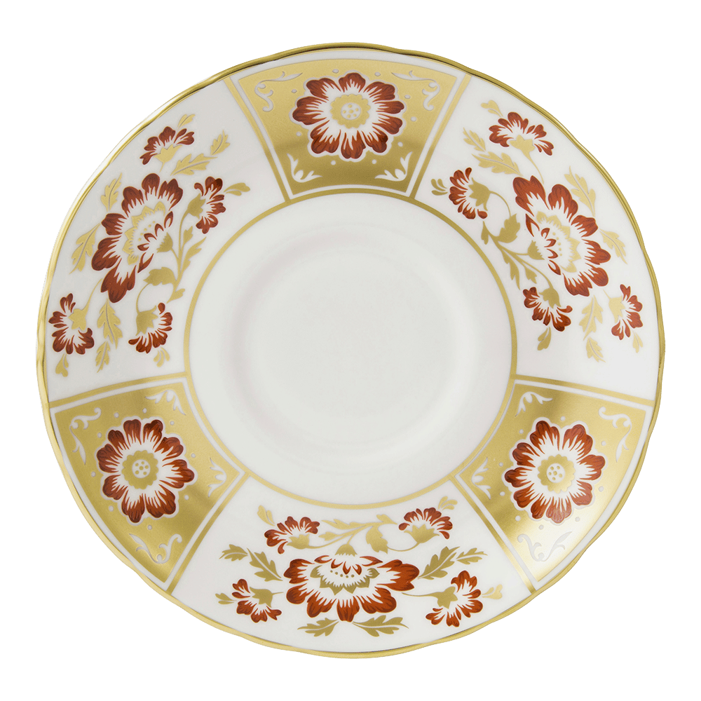 Derby Panel Red Cream Soup Saucer (16cm) Product Image