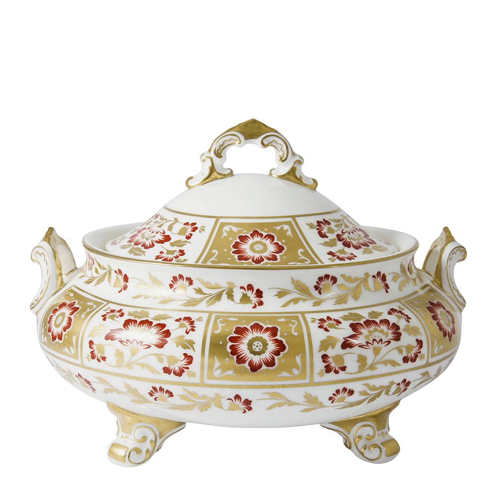 Derby Panel Red Covered Vegetable Dish (1700ml) Product Image