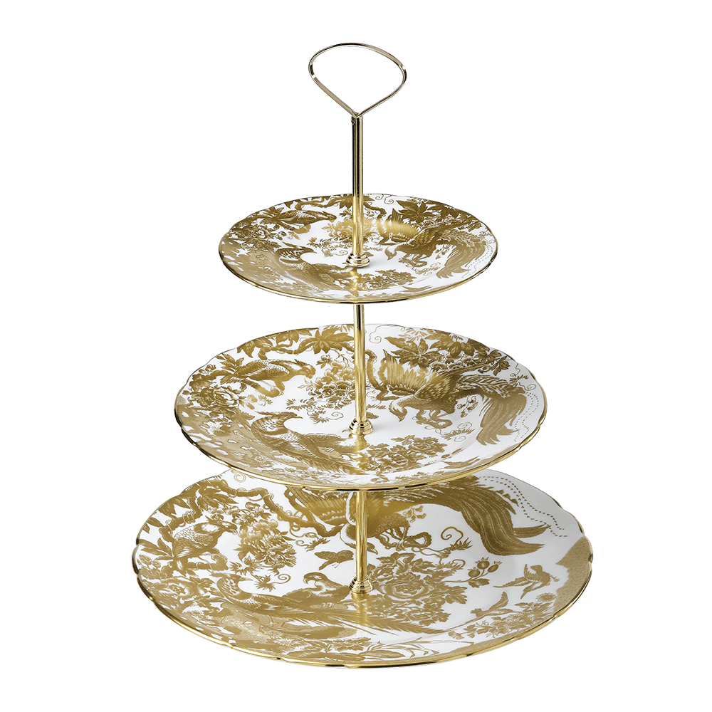 Aves Gold Three Tier Cake Stand (34cm) Product Image
