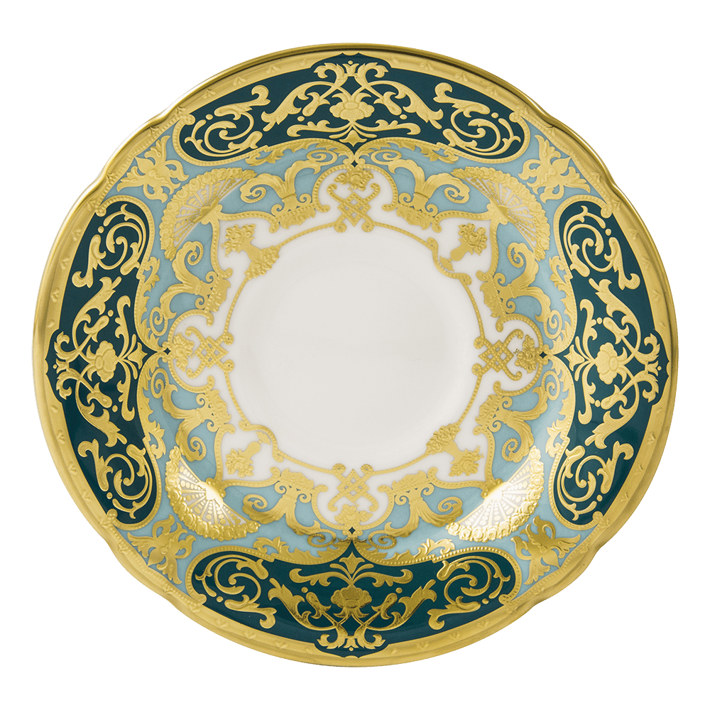 Heritage Forest Green & Turquoise Tea Saucer (14cm) Product Image