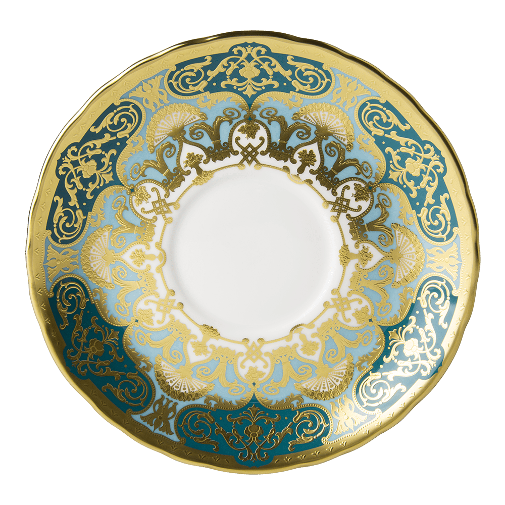 Heritage Forest Green & Turquoise Cream Soup Saucer (16cm) Product Image
