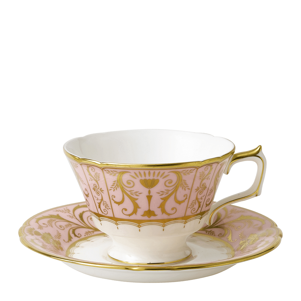 Harlequin Baby Pink Teacup & Saucer (220ml) Product Image