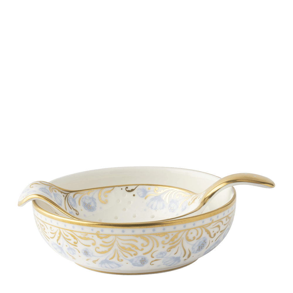 Royal Peony Blue Tea Strainer & Drip Bowl (10cm) Product Image