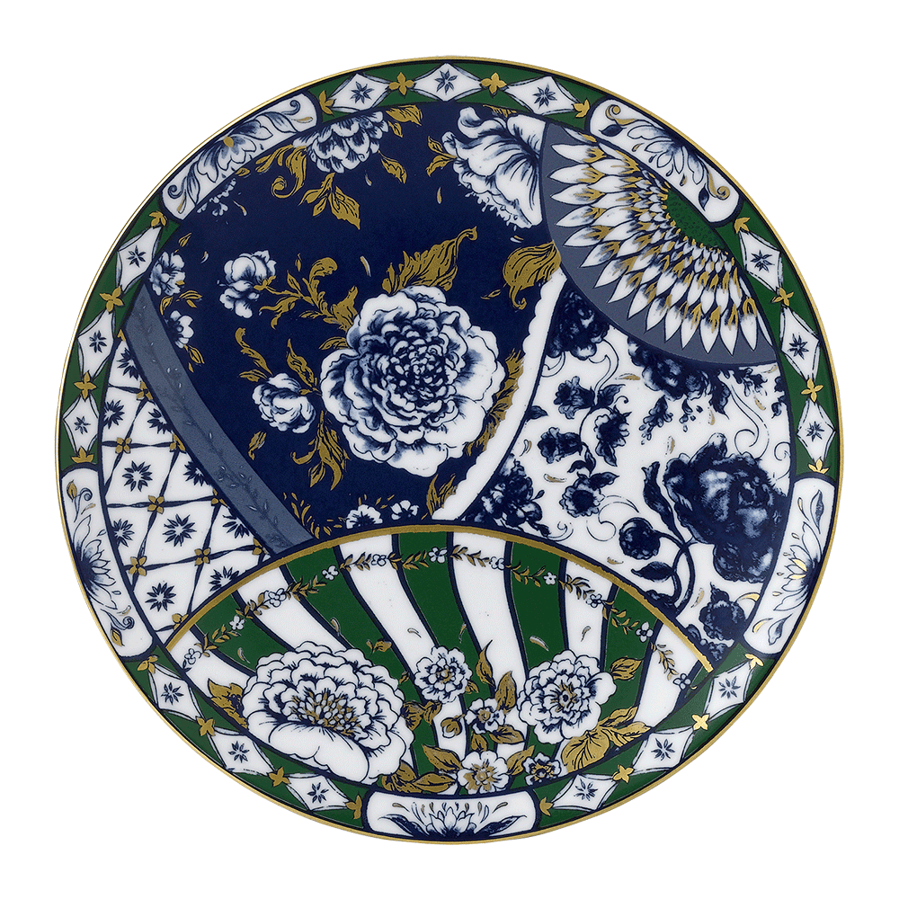 Victoria’s Garden Blue & Green Salad Plate (21cm) Product Image