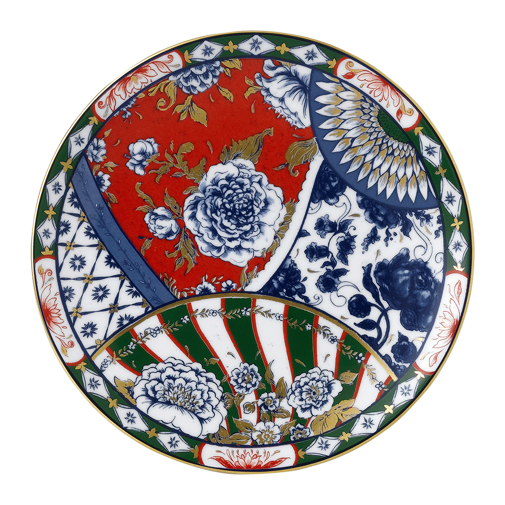 Victoria’s Garden Blue, Green & Red Salad Plate (21cm) Product Image