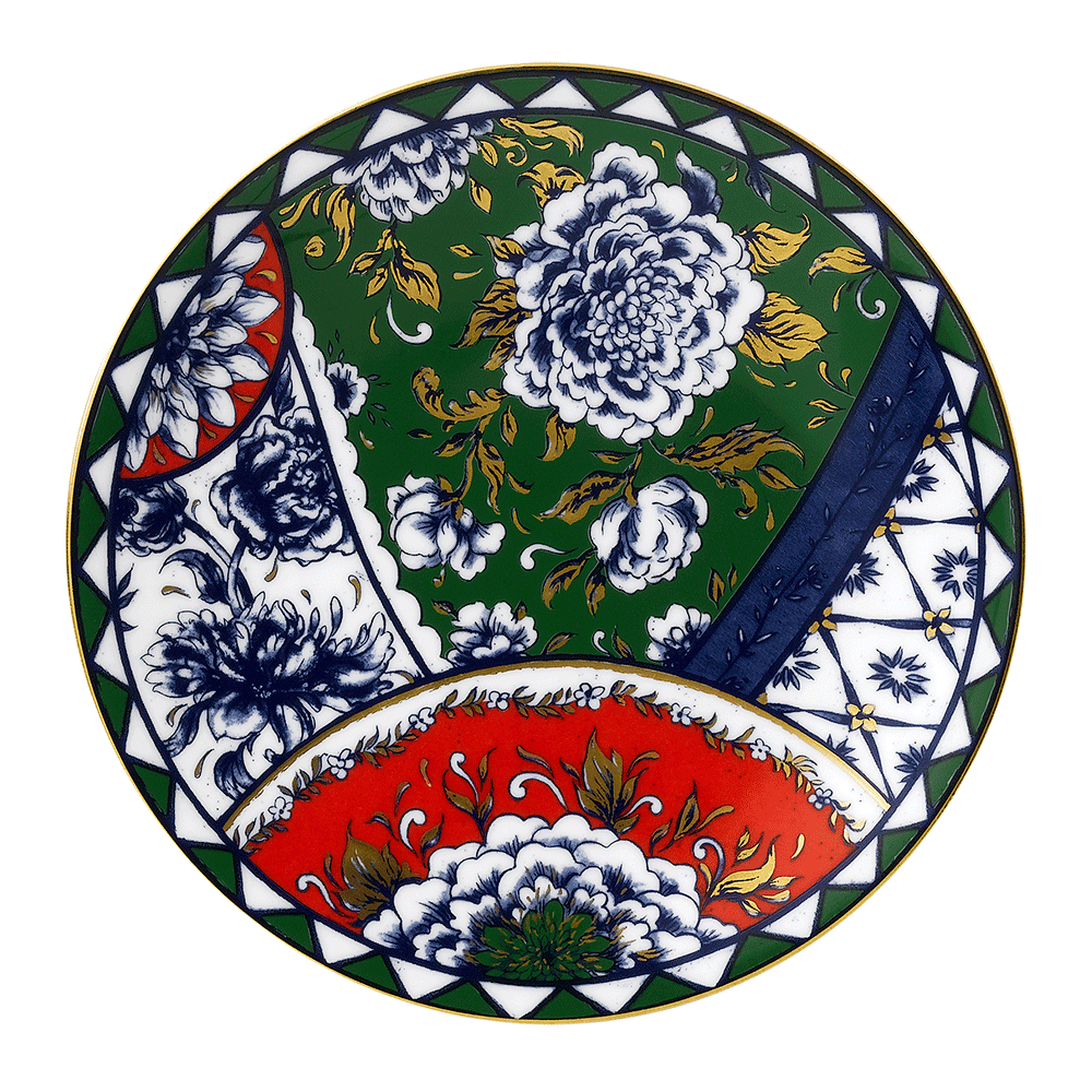 Victoria’s Garden Blue, Green & Red Side Plate (16cm) Product Image