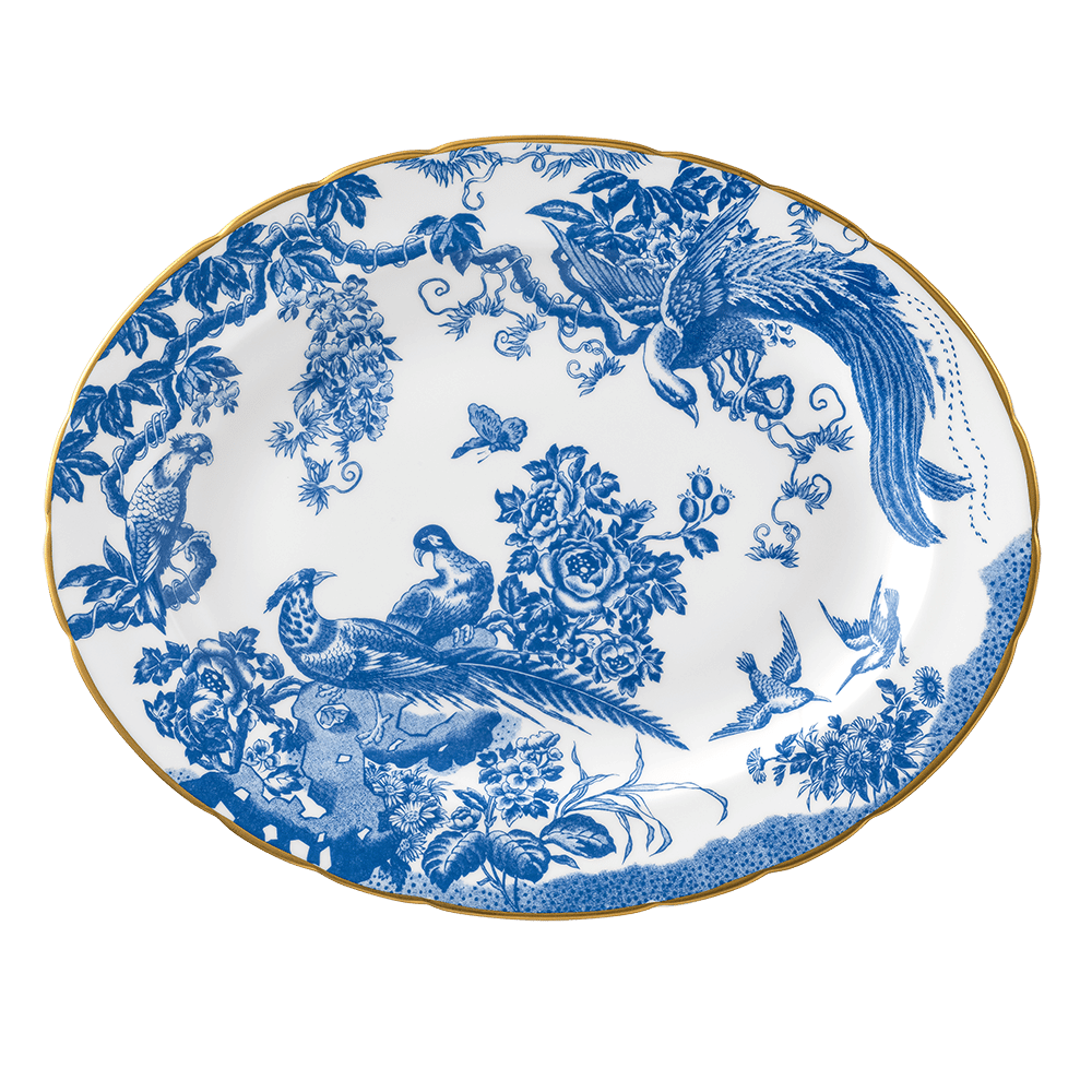 Aves Blue Oval Dish (34cm) Product Image